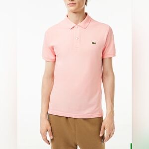 $90 Lacoste Men Slim Fit Short Sleeve Classic Pique Polo Shirt
